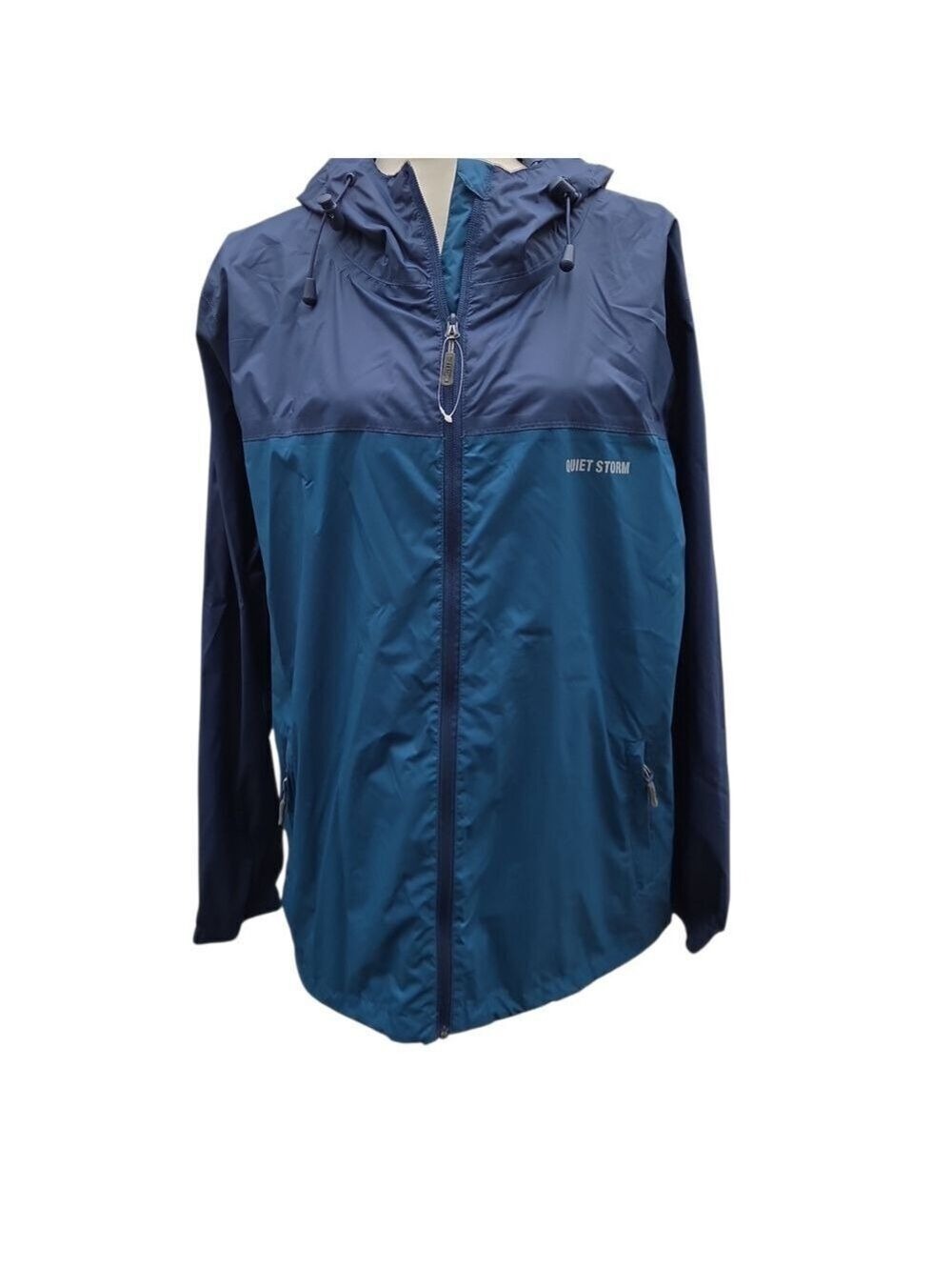 NwOT Never Worn Blue Hooded Windbreaker Jacket XL Quiet Storm Surf Shop